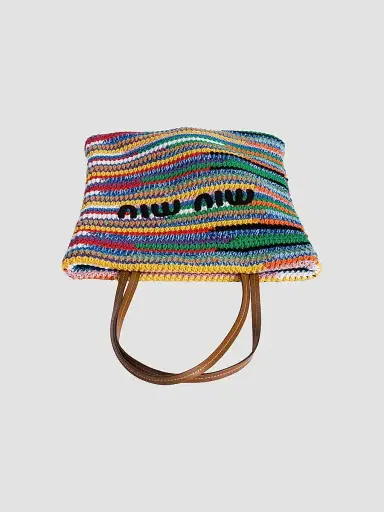 Miu Miu Women's Crochet Tote Bag | Thumbnail 2 Miu Miu Women's Crochet Tote Bag | Thumbnail 2