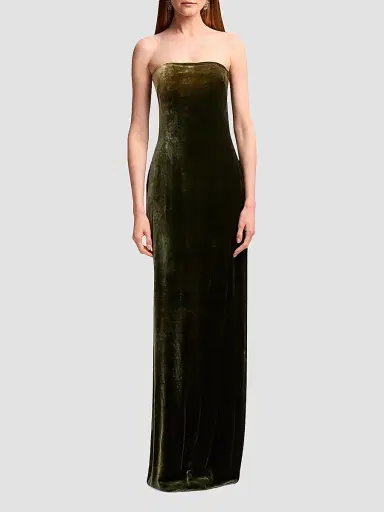 Ralph Lauren Collection Women's Farley Velvet Strapless Gown | Thumbnail 2