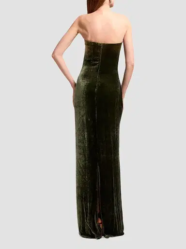 Ralph Lauren Collection Women's Farley Velvet Strapless Gown | Thumbnail 3