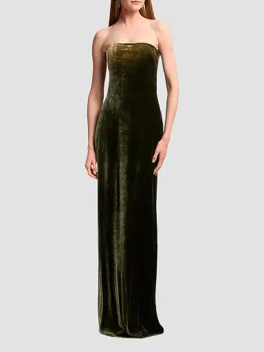 Ralph Lauren Collection Women's Farley Velvet Strapless Gown | Thumbnail 4