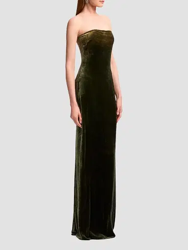 Ralph Lauren Collection Women's Farley Velvet Strapless Gown | Thumbnail 5