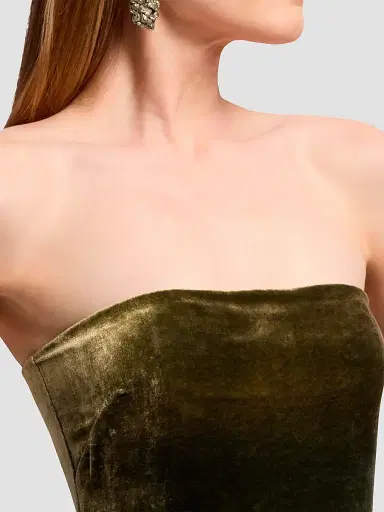 Ralph Lauren Collection Women's Farley Velvet Strapless Gown | Thumbnail 6