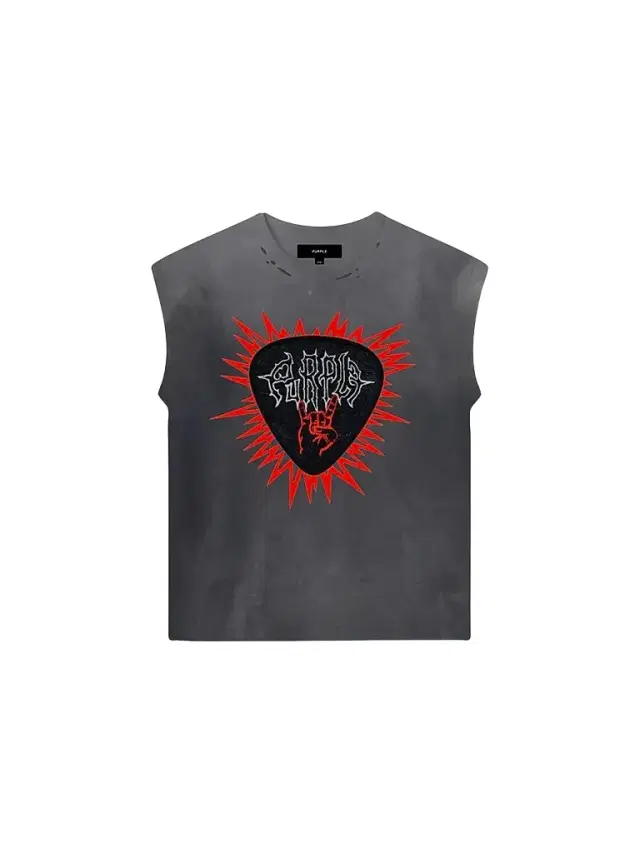 Purple Brand Men's Logo Textured Cotton Jersey Muscle Tank