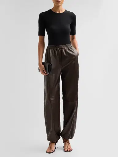 Simkhai Women's Corrine Leather Pants | Thumbnail 2