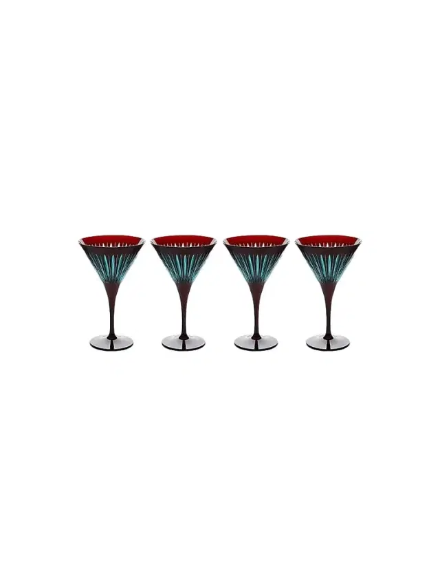 L'Objet Prism 4-Piece Martini Glass Set