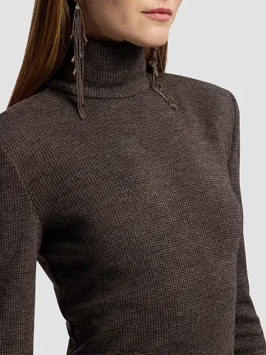 Ralph Lauren Collection Women's Emmerson Wool Turtleneck Midi Dress | Thumbnail 5 Ralph Lauren Collection Women's Emmerson Wool Turtleneck Midi Dress | Thumbnail 5