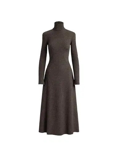 Ralph Lauren Collection Women's Emmerson Wool Turtleneck Midi Dress | Thumbnail 1 Ralph Lauren Collection Women's Emmerson Wool Turtleneck Midi Dress | Thumbnail 1