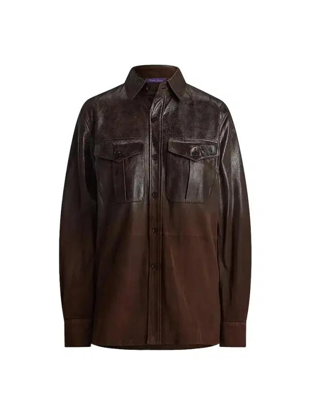 Ralph Lauren Collection Women's Landry Distressed Suede Shirt