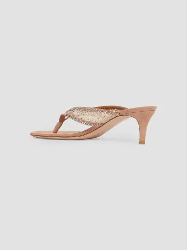 Gianvito Rossi Women's 55MM Crystal-Embellished Suede & Organza Sandals | Thumbnail 2