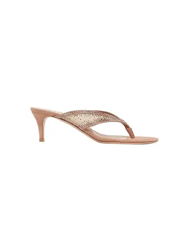 Gianvito Rossi Women's 55MM Crystal-Embellished Suede & Organza Sandals | Thumbnail 1