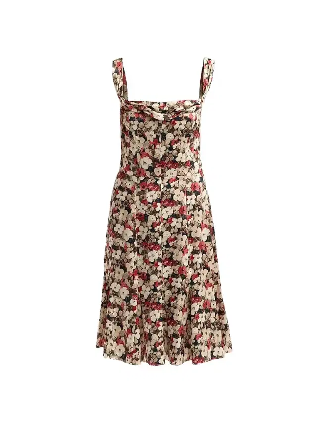 Women's Donielle Floral Silk Satin A-Line Dress