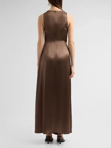 ACLER Women's Femme Fatale Lecha Satin Maxi Dress | Thumbnail 3