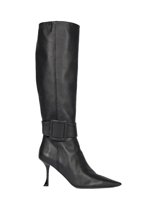 Roger Vivier Women's Viv Ville 85MM Leather Knee-High Boots