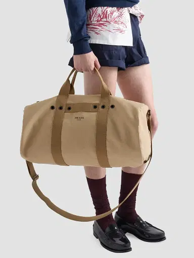 Prada Men's Canvas Duffel Bag | Thumbnail 3