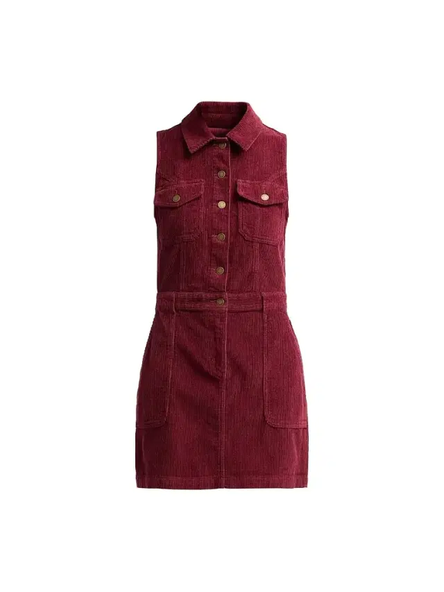 Ramy Brook Women's Peyton Stretch-Cotton Corduroy Mini Shirtdress