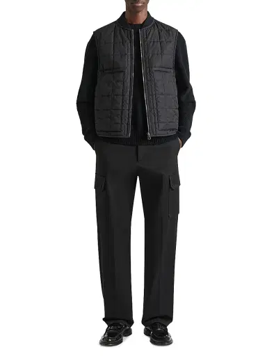 Givenchy Men's Couture Seam Quilted Sleeveless Blouson Vest | Thumbnail 2 Givenchy Men's Couture Seam Quilted Sleeveless Blouson Vest | Thumbnail 2