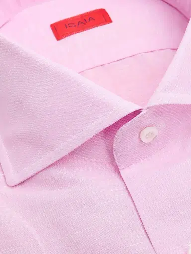 Isaia Men's Cotton-Linen Shirt | Thumbnail 2 Isaia Men's Cotton-Linen Shirt | Thumbnail 2