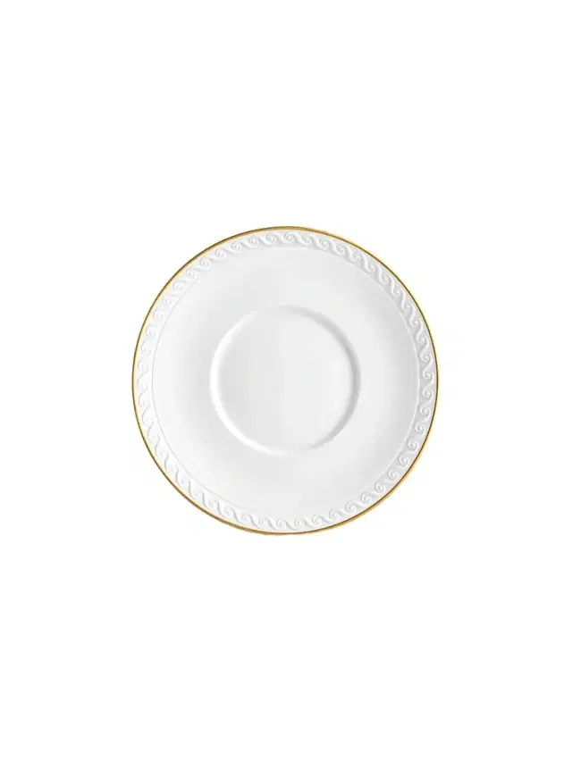L'Objet Neptune Porcelain & 24K Gold Saucer