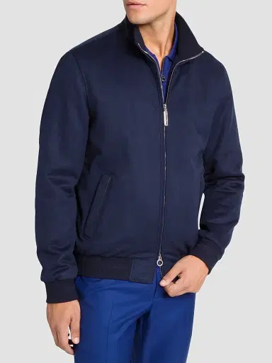Stefano Ricci Men's Cashmere and Lambskin Leather Blouson Jacket | Thumbnail 3 Stefano Ricci Men's Cashmere and Lambskin Leather Blouson Jacket | Thumbnail 3