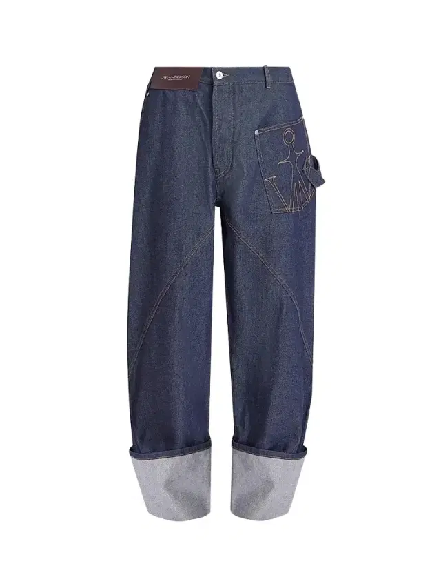 JW Anderson Men's Turn-Up-Cuff Workwear Jeans