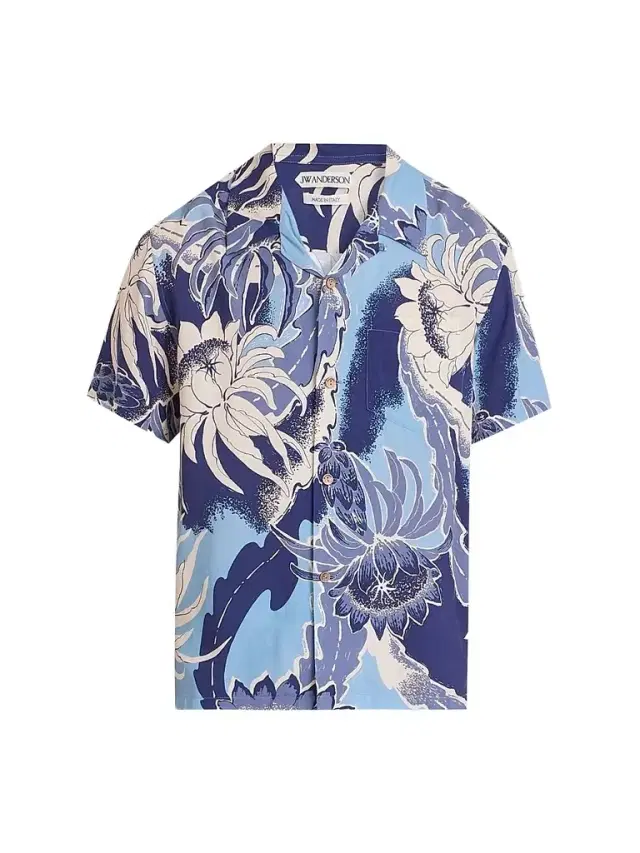 JW Anderson Men's Floral Camp Collar Shirt