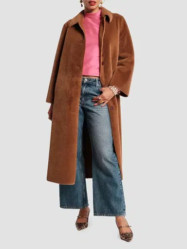 Frances Valentine Women's Paulette Faux Fur Long Coat | Thumbnail 2