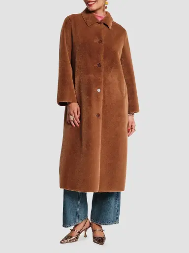 Frances Valentine Women's Paulette Faux Fur Long Coat | Thumbnail 4