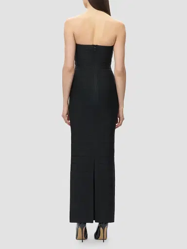 Hervé Léger Women's The Metallic Kayla Bandage Strapless Gown | Thumbnail 3