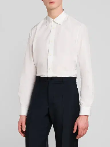 Jil Sander Men's Tailored Cotton Dress Shirt | Thumbnail 4 Jil Sander Men's Tailored Cotton Dress Shirt | Thumbnail 4