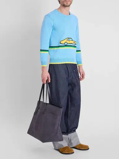JW Anderson Men's Graphic Cotton Crewneck Sweater | Thumbnail 2 JW Anderson Men's Graphic Cotton Crewneck Sweater | Thumbnail 2