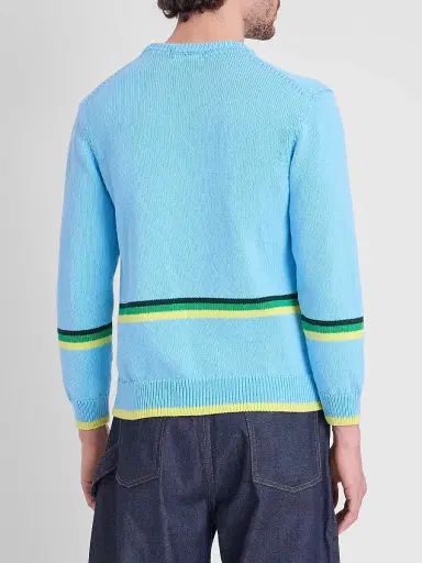 JW Anderson Men's Graphic Cotton Crewneck Sweater | Thumbnail 3 JW Anderson Men's Graphic Cotton Crewneck Sweater | Thumbnail 3