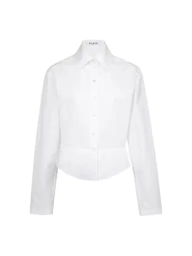Alaïa Women's Basque Poplin Cotton Shirt | Thumbnail 1