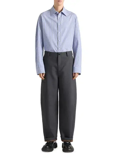Givenchy Men's Couture Seam Striped Shirt in Cotton Oxford | Thumbnail 2