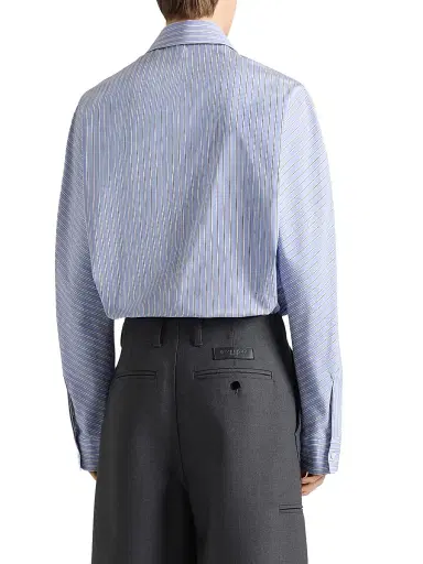 Givenchy Men's Couture Seam Striped Shirt in Cotton Oxford | Thumbnail 4