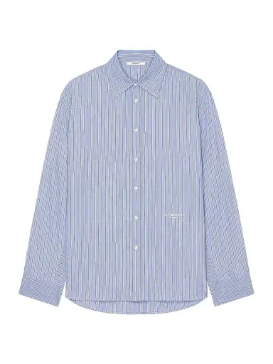 Givenchy Men's Couture Seam Striped Shirt in Cotton Oxford | Thumbnail 1