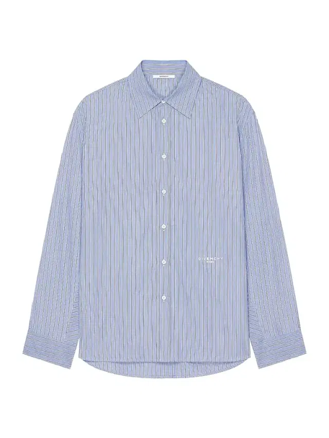 Givenchy Men's Couture Seam Striped Shirt in Cotton Oxford