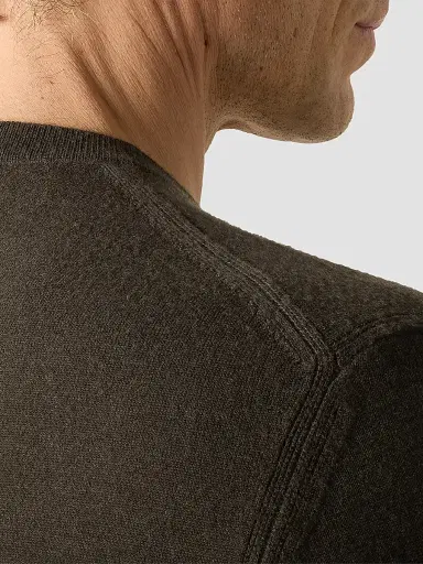 Zegna Men's Oasi Cashmere Crewneck Sweater | Thumbnail 4 Zegna Men's Oasi Cashmere Crewneck Sweater | Thumbnail 4