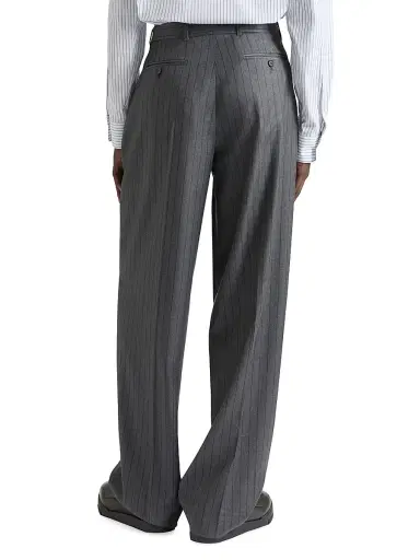 Givenchy Men's Double Pleated Striped Pants in Wool | Thumbnail 4