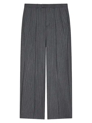 Givenchy Men's Double Pleated Striped Pants in Wool | Thumbnail 1