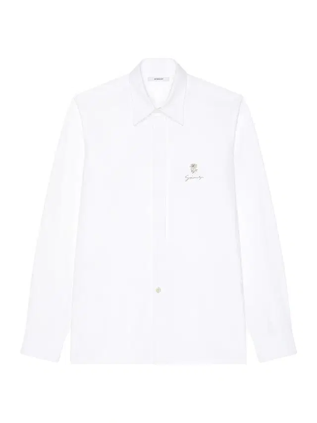 Givenchy Men's Slim Fit Shirt in Cotton with Pearl Embroidery