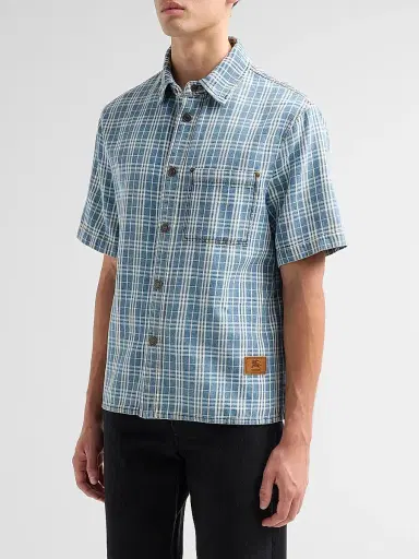 Burberry Men's Garret Check Denim Shirt | Thumbnail 4 Burberry Men's Garret Check Denim Shirt | Thumbnail 4