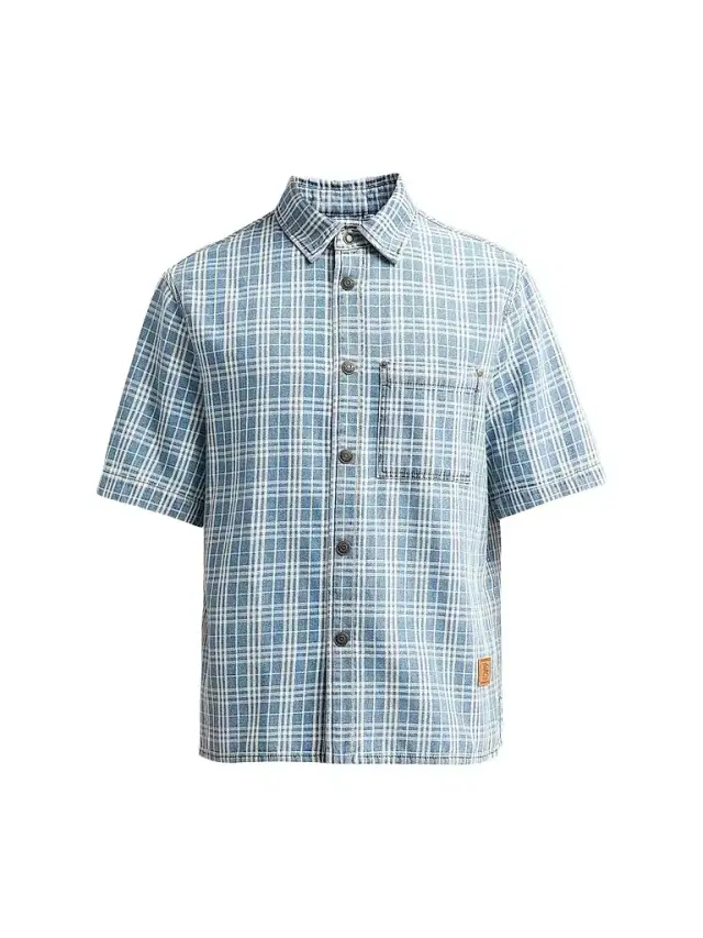 Burberry Men's Garret Check Denim Shirt