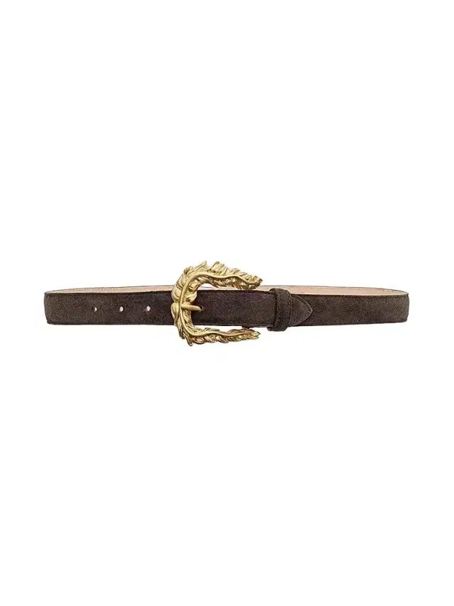L'Agence Women's Sedaris Fethred Suede Belt