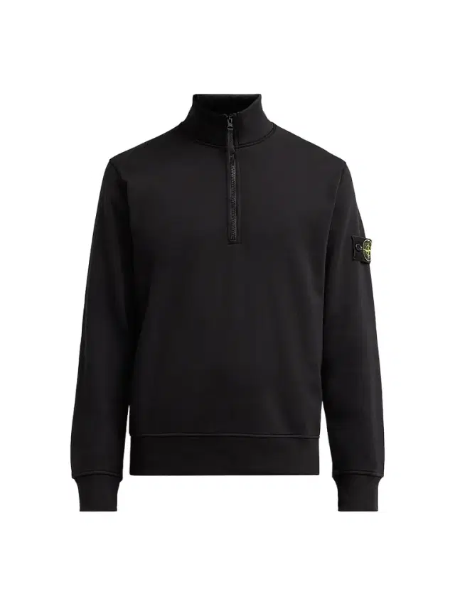 Stone Island Men's Felpa Cotton Quarter-Zip Jacket