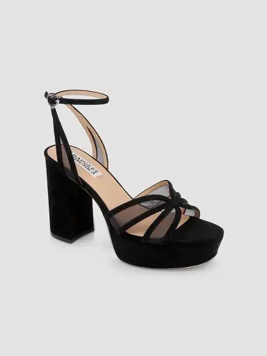 BADGLEY MISCHKA Women's Yohana 100MM Suede Sandals | Thumbnail 2