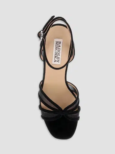 BADGLEY MISCHKA Women's Yohana 100MM Suede Sandals | Thumbnail 4