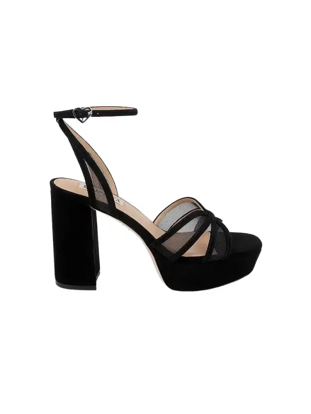 BADGLEY MISCHKA Women's Yohana 100MM Suede Sandals
