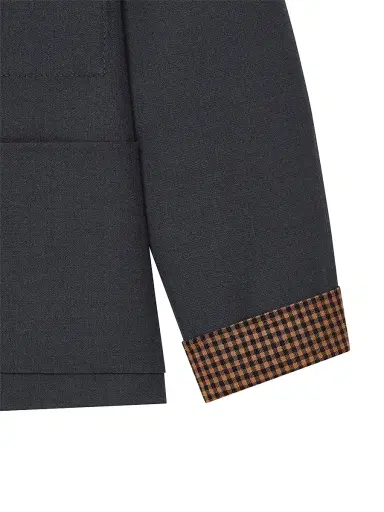 Givenchy Men's Overshirt in Wool with Checked Reverse | Thumbnail 5