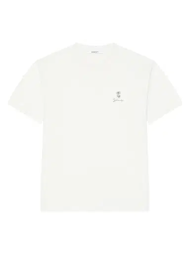 Givenchy Men's T-Shirt in Knit with Pearl Embroidery | Thumbnail 1 Givenchy Men's T-Shirt in Knit with Pearl Embroidery | Thumbnail 1