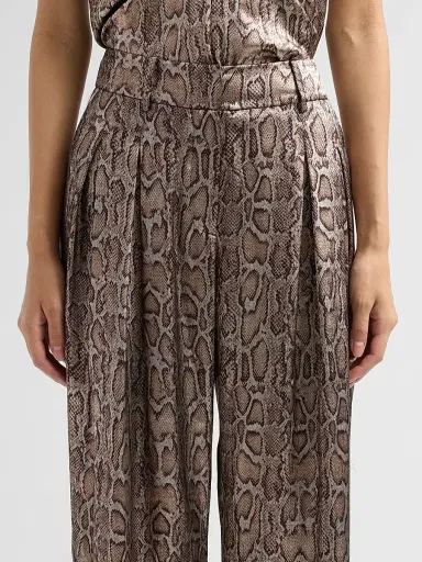 Ramy Brook Women's Oscar Metallic Python-Print Wide-Leg Pants | Thumbnail 5 Ramy Brook Women's Oscar Metallic Python-Print Wide-Leg Pants | Thumbnail 5